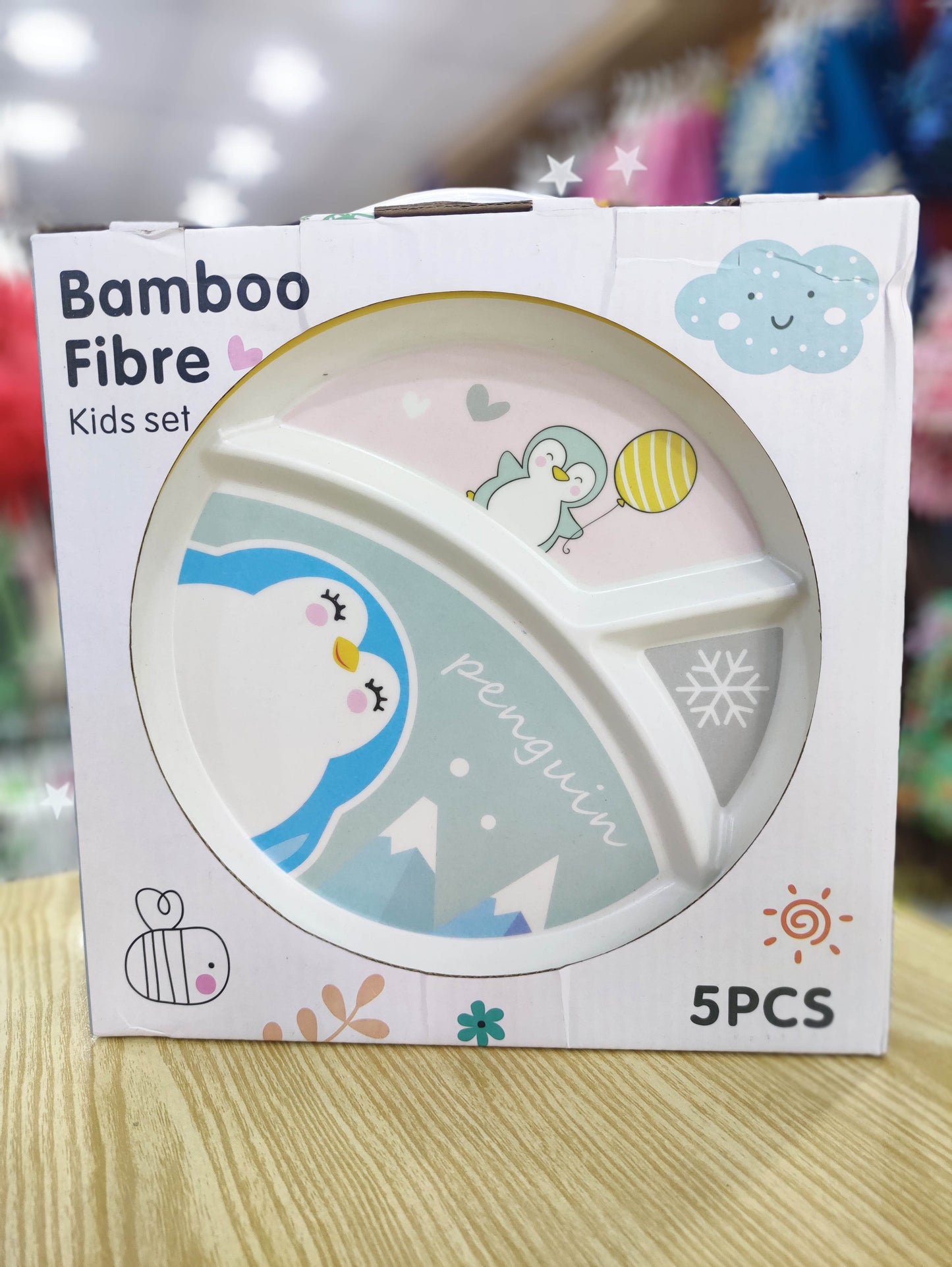 Bamboo fibre kids set | feeding set | 5pcs